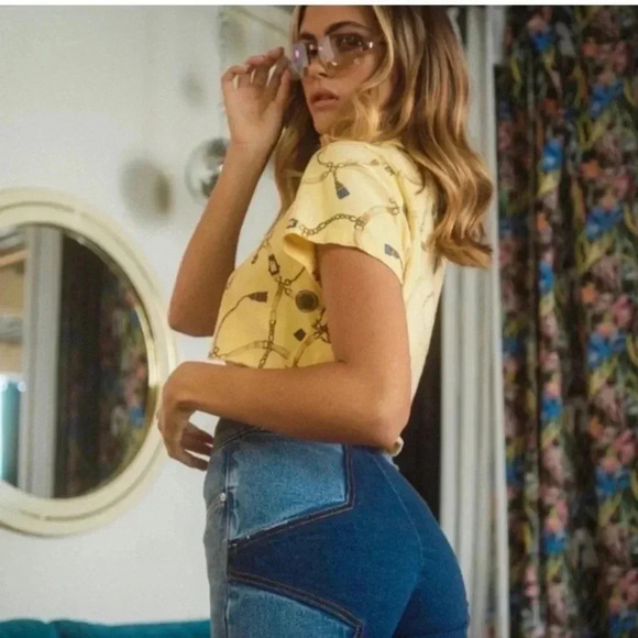 NWT REVICE two toned  Venus flare Special Edition Star jeans 27 - Picture 12 of 12